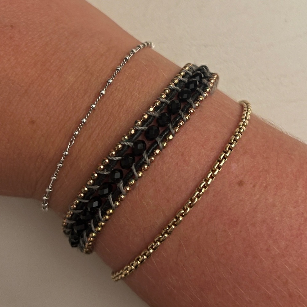 Black Beaded Bracelet